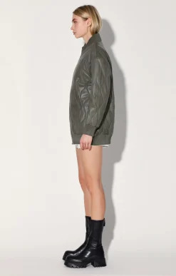 Walter Baker Kyrie Jacket, Army - Puffer Leather^Women Leather | Jackets