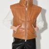 Walter Baker Landon Vest, Camel - Puffer Leather^Women Leather | Jackets