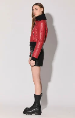 Walter Baker Laylah Jacket, Red - Leather^Women Leather | Jackets