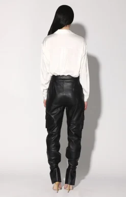 Walter Baker Leondro Pant, Black - Leather^Women Leather | Bottoms