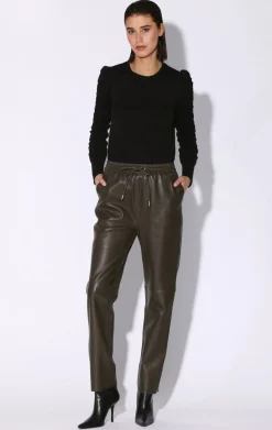 Walter Baker Levie Pant, Moss - Leather^Women Leather | Bottoms
