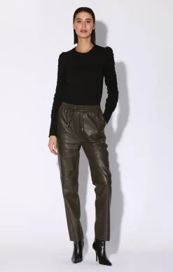 Walter Baker Levie Pant, Moss - Leather^Women Leather | Bottoms