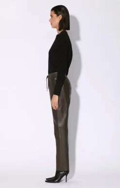 Walter Baker Levie Pant, Moss - Leather^Women Leather | Bottoms