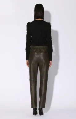 Walter Baker Levie Pant, Moss - Leather^Women Leather | Bottoms