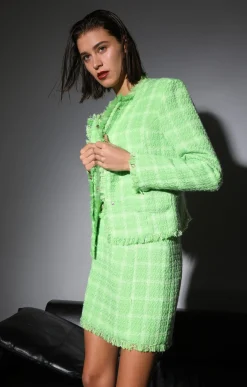 Walter Baker Liam Jacket, Pear Electric Tweed^Women Jackets