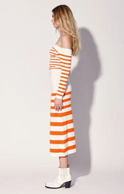 Walter Baker Lidia Skirt, Orange Cruise Stripe^Women Bottoms