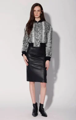 Walter Baker Lindsey Jacket, White Snake^Women Jackets | Leather