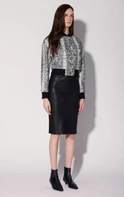 Walter Baker Lindsey Jacket, White Snake^Women Jackets | Leather