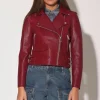 Walter Baker Liz Jacket, Garnet - Leather^Women Leather | Jackets
