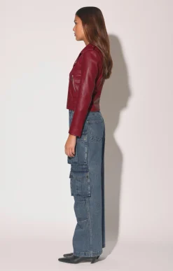 Walter Baker Liz Jacket, Garnet - Leather^Women Leather | Jackets