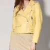 Walter Baker Liz Jacket, Pale Yellow - Leather^Women Leather | Jackets