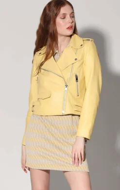 Walter Baker Liz Jacket, Pale Yellow - Leather^Women Leather | Jackets