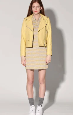 Walter Baker Liz Jacket, Pale Yellow - Leather^Women Leather | Jackets