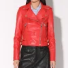 Walter Baker Liz Jacket, Scarlet - Leather^Women Leather | Jackets
