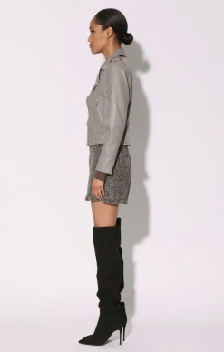 Walter Baker Liz Jacket, Smoke - Leather^Women Leather | Jackets