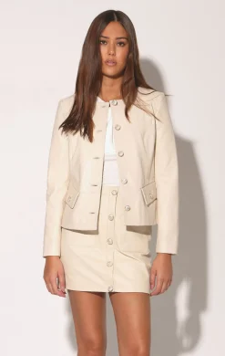 Walter Baker Lolita Jacket, Oyster - Leather^Women Leather | Jackets