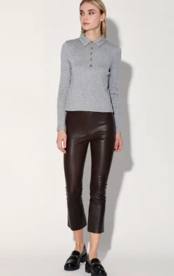 Walter Baker Lori Pant, Mocha - Leather^Women Leather | Bottoms