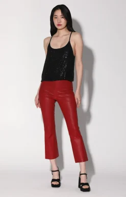 Walter Baker Lori Pant, Red - Leather^Women Leather | Bottoms