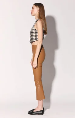Walter Baker Luisa Pant, Camel - Stretch Leather^Women Leather | Bottoms