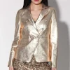 Walter Baker Marley Blazer, Gold - Leather^Women Leather | Jackets