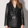 Walter Baker Mia Blazer, Black - Leather^Women Leather | Jackets