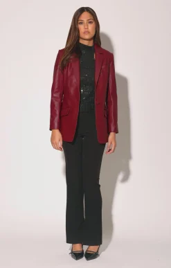 Walter Baker Mia Blazer, Garnet - Leather^Women Leather | Jackets