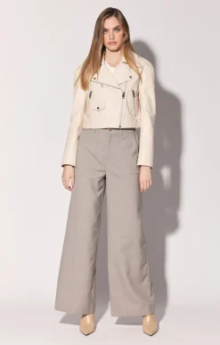 Walter Baker Milan Jacket, Oyster - Leather^Women Leather | Jackets