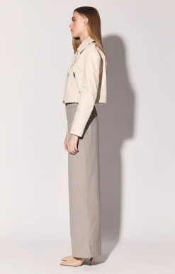 Walter Baker Milan Jacket, Oyster - Leather^Women Leather | Jackets
