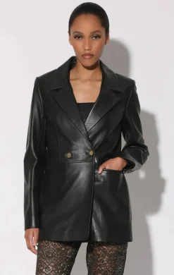 Walter Baker Misha Blazer, Black - Leather^Women Leather | Jackets