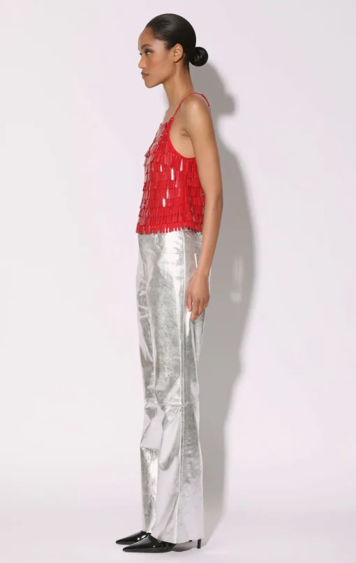 Walter Baker Nora Top, Dashing Red Sequin^Women Tops