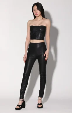 Walter Baker Raquelle Pant, Black - Stretch Leather^Women Leather | Bottoms