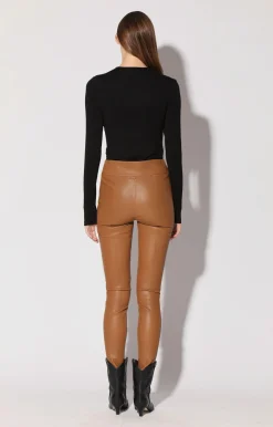 Walter Baker Raquelle Pant, Camel - Stretch Leather^Women Leather | Bottoms