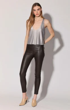 Walter Baker Raquelle Pant, Mocha - Stretch Leather^Women Leather | Bottoms