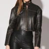 Walter Baker Shayleigh Jacket, Black Beige - Leather^Women Leather | Jackets