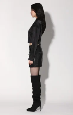 Walter Baker Shirley Skirt, Black - Leather^Women Leather | Bottoms