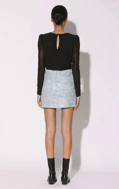 Walter Baker Simone Skirt, Sequin Denim^Women Bottoms