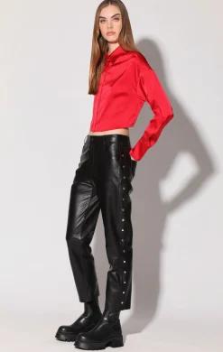Walter Baker Smith Studded Pant, Black - Leather^Women Leather | Bottoms