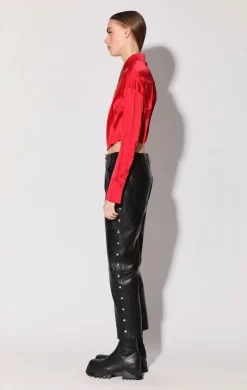 Walter Baker Smith Studded Pant, Black - Leather^Women Leather | Bottoms