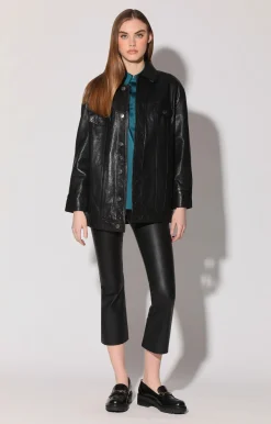 Walter Baker Sutton Jacket, Black - VT Wash Leather^Women Leather | Jackets