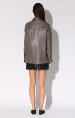 Walter Baker Sutton Jacket, Dark Taupe - VT Wash Leather^Women Leather | Jackets