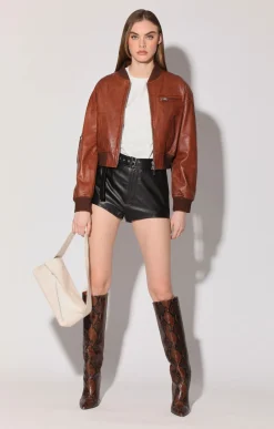 Walter Baker Sydney Jacket, Teak - Leather^Women Leather | Jackets