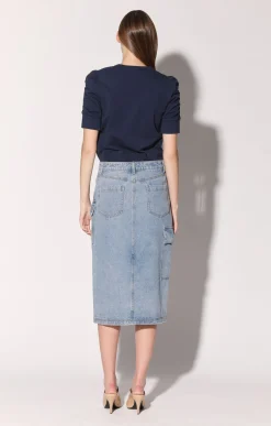 Walter Baker Tally Skirt, Light Wash^Women Bottoms