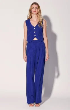 Walter Baker Tammy Pant, Royal Blue Pin Stripe^Women Bottoms