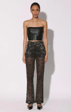 Walter Baker Tanvi Top, Black - Leather^Women Leather | Tops