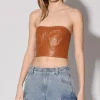 Walter Baker Tanvi Top, Camel - Leather^Women Leather | Tops