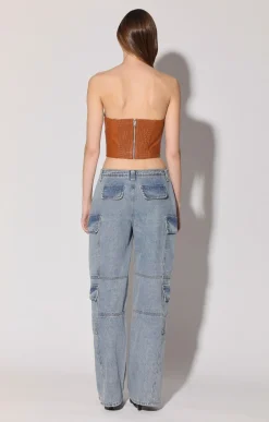 Walter Baker Tanvi Top, Camel - Leather^Women Leather | Tops