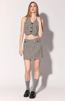 Walter Baker Teagan Skirt, Herald Houndstooth^Women Bottoms