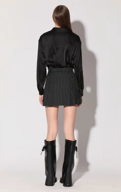 Walter Baker Thalia Skirt, Spade Stripe Suiting^Women Bottoms