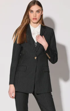 Walter Baker Trishelle Blazer, Spade Stripe Suiting^Women Jackets