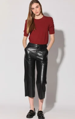 Walter Baker Venice Pant, Black - Leather^Women Leather | Bottoms